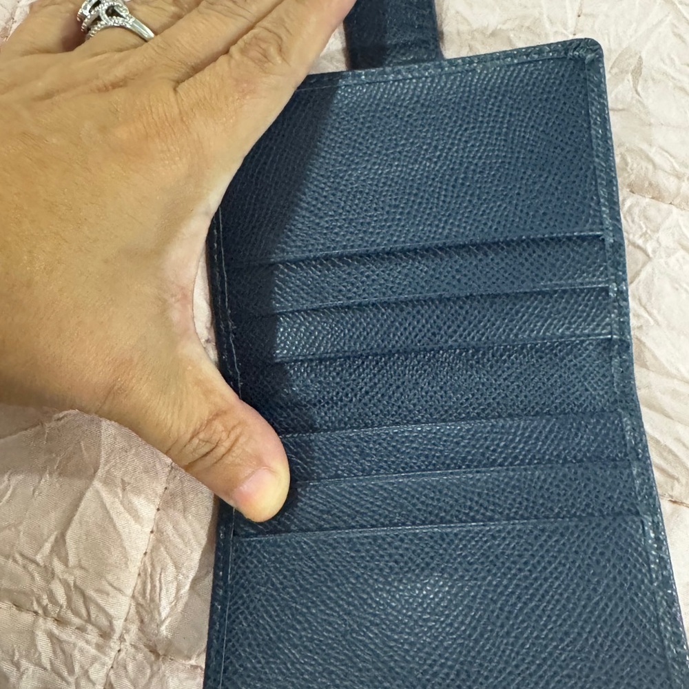 Dooney & Bourke Navy Leather Card Wallet - Picture 3 of 8